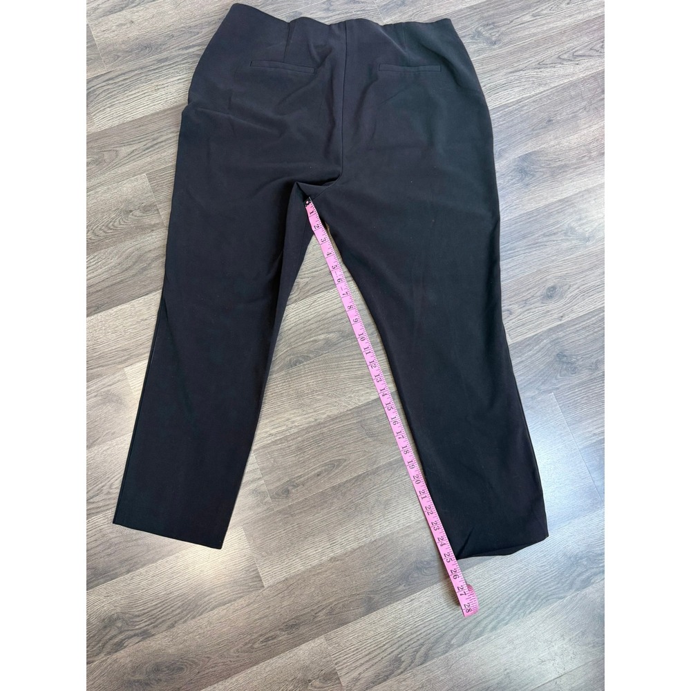 Nine West Womens Side Zip Skinny Pants Black Size 16 Elastic Waist Trousers